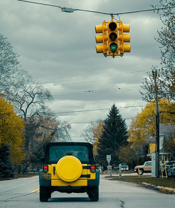 Jeep At Light